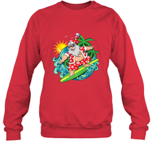 Christmas in July Santa Claus Hawaiian Surfing Gift Surf Crewneck Sweatshirt Crewneck Sweatshirt - HHHstores