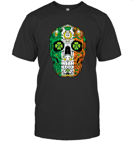 Sugar Skull Leprechaun T Shirt St Patricks Day Women Men Tee Men's T-Shirt Men's T-Shirt / Black / S Men's T-Shirt - HHHstores