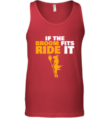 If the broom fits, ride it funny Halloween Witch Men's Tank Top Men's Tank Top - HHHstores