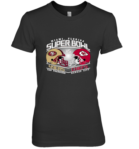 NFL Super bowl San Francisco 49ers vs. Kansas City Chiefs Women's Premium T-Shirt Women's Premium T-Shirt / Black / XS Women's Premium T-Shirt - HHHstores