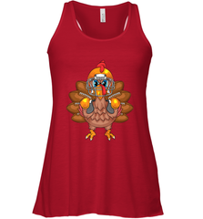 Cool Turkey Football Feathers Funny Thanksgiving Sports Gift Women's Racerback Tank Women's Racerback Tank - HHHstores