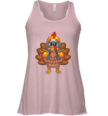 Cool Turkey Football Feathers Funny Thanksgiving Sports Gift Women's Racerback Tank Women's Racerback Tank - HHHstores