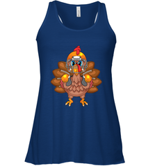 Cool Turkey Football Feathers Funny Thanksgiving Sports Gift Women's Racerback Tank Women's Racerback Tank - HHHstores