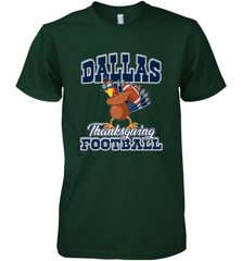 Dallas Thanksgiving Day Funny Turkey Playing Texas Football Premium T Shirt Men's Premium T-Shirt Men's Premium T-Shirt - HHHstores
