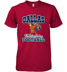 Dallas Thanksgiving Day Funny Turkey Playing Texas Football Premium T Shirt Men's Premium T-Shirt Men's Premium T-Shirt - HHHstores
