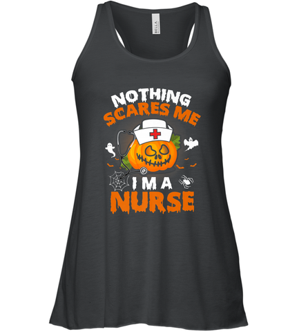 Nurse Halloween Gifts Nothing Scares Me I Am A Nurse Women's Racerback Tank Women's Racerback Tank / Black / XS Women's Racerback Tank - HHHstores