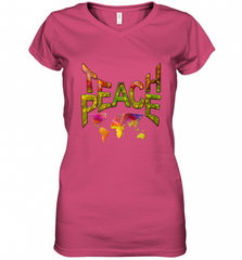 Teach Peace  prime Tshirt Nadine May Women's V-Neck T-Shirt Women's V-Neck T-Shirt - HHHstores
