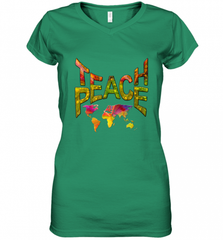 Teach Peace  prime Tshirt Nadine May Women's V-Neck T-Shirt Women's V-Neck T-Shirt - HHHstores