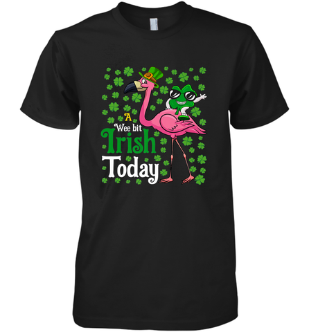 A Wee Bit Irish Today Flamingo Funny St. Patrick's Day Men's Premium T-Shirt Men's Premium T-Shirt / Black / XS Men's Premium T-Shirt - HHHstores