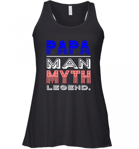 Papa Man Myth Legend Father's Day Dad Veteran Women's Racerback Tank Women's Racerback Tank / Black / XS Women's Racerback Tank - HHHstores