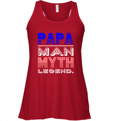 Papa Man Myth Legend Father's Day Dad Veteran Women's Racerback Tank