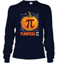 Pumpkin Pi Shirt Math Halloween Thanksgiving Costume Pie Day Long Sleeve T-Shirt