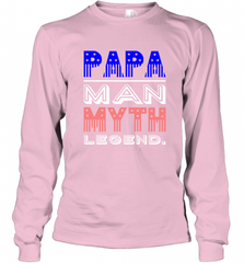 Papa Man Myth Legend Father's Day Dad Veteran Long Sleeve T-Shirt Long Sleeve T-Shirt - HHHstores