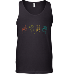 Love ASL Sign language Alphabet Valentines Day Gift idea Men's Tank Top Men's Tank Top - HHHstores