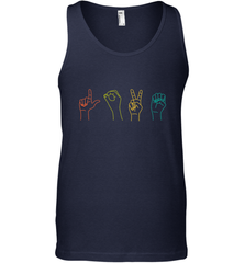 Love ASL Sign language Alphabet Valentines Day Gift idea Men's Tank Top Men's Tank Top - HHHstores