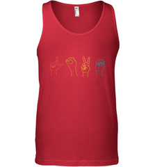 Love ASL Sign language Alphabet Valentines Day Gift idea Men's Tank Top Men's Tank Top - HHHstores