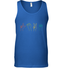 Love ASL Sign language Alphabet Valentines Day Gift idea Men's Tank Top Men's Tank Top - HHHstores