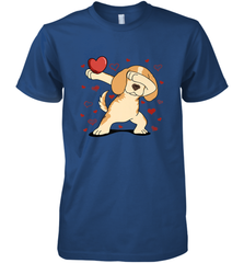 Dog Dabbing Heart For Valentine's Day Art Graphics Gift Men's Premium T-Shirt Men's Premium T-Shirt - HHHstores