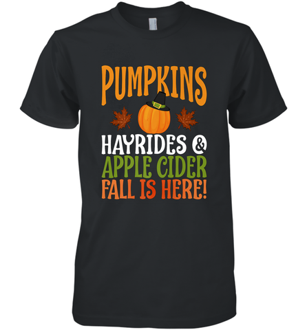 Pumpkins Hayrides Apple Cider Fall Love Halloween Gift Men's Premium T-Shirt Men's Premium T-Shirt / Black / XS Men's Premium T-Shirt - HHHstores