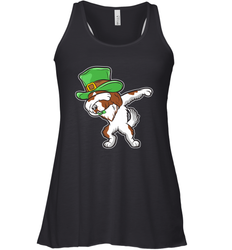 Dabbing Irish Setter Dog Leprechaun St Patricks Day Ireland Women's Racerback Tank