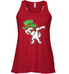 Dabbing Irish Setter Dog Leprechaun St Patricks Day Ireland Women's Racerback Tank