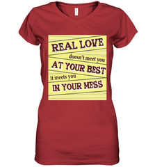 Real love funny quotes for valentine (2) Women's V-Neck T-Shirt Women's V-Neck T-Shirt - HHHstores