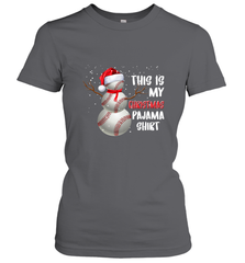 Baseball Snowman Christmas This is my Christmas Pajama Women's T-Shirt Women's T-Shirt - HHHstores