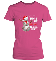 Baseball Snowman Christmas This is my Christmas Pajama Women's T-Shirt Women's T-Shirt - HHHstores