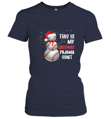 Baseball Snowman Christmas This is my Christmas Pajama Women's T-Shirt Women's T-Shirt - HHHstores