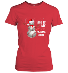 Baseball Snowman Christmas This is my Christmas Pajama Women's T-Shirt Women's T-Shirt - HHHstores