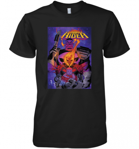 Marvel Ghost Rider Baby Thanos Comic Cover Men's Premium T-Shirt Men's Premium T-Shirt / Black / XS Men's Premium T-Shirt - HHHstores