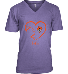 Oklahoma State Cowboys Football Inside Heart  Team Men's V-Neck Men's V-Neck - HHHstores