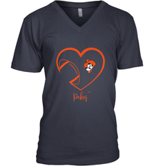 Oklahoma State Cowboys Football Inside Heart  Team Men's V-Neck Men's V-Neck - HHHstores