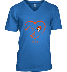 Oklahoma State Cowboys Football Inside Heart  Team Men's V-Neck Men's V-Neck - HHHstores
