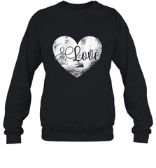 Love Valentines Day Heart Vintage Gift For Men Women Crewneck Sweatshirt Crewneck Sweatshirt - HHHstores