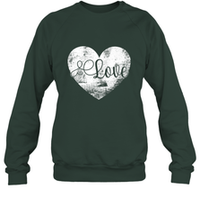 Love Valentines Day Heart Vintage Gift For Men Women Crewneck Sweatshirt Crewneck Sweatshirt - HHHstores