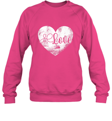Love Valentines Day Heart Vintage Gift For Men Women Crewneck Sweatshirt Crewneck Sweatshirt - HHHstores