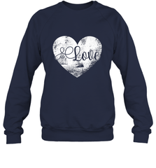 Love Valentines Day Heart Vintage Gift For Men Women Crewneck Sweatshirt Crewneck Sweatshirt - HHHstores