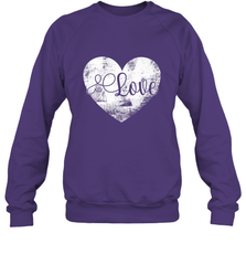 Love Valentines Day Heart Vintage Gift For Men Women Crewneck Sweatshirt Crewneck Sweatshirt - HHHstores