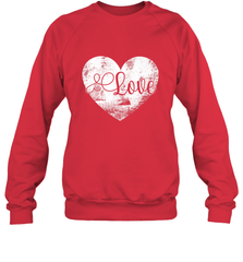 Love Valentines Day Heart Vintage Gift For Men Women Crewneck Sweatshirt Crewneck Sweatshirt - HHHstores
