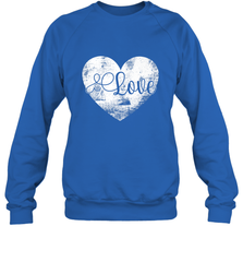 Love Valentines Day Heart Vintage Gift For Men Women Crewneck Sweatshirt Crewneck Sweatshirt - HHHstores