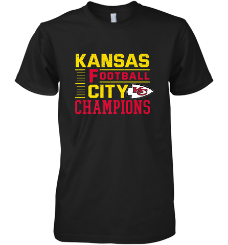 Kansas City Football Champions Vintage KC Distressed Gift Men's Premium T-Shirt Men's Premium T-Shirt / Black / XS Men's Premium T-Shirt - HHHstores