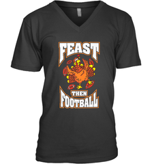 Funny Thanksgiving Turkey Feast Than Football Men's V-Neck Men's V-Neck - HHHstores