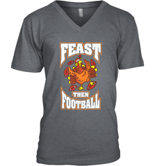 Funny Thanksgiving Turkey Feast Than Football Men's V-Neck Men's V-Neck - HHHstores