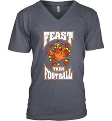 Funny Thanksgiving Turkey Feast Than Football Men's V-Neck Men's V-Neck - HHHstores