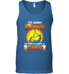 Womens My Broom Broke So Now I Become A Chef Halloween Witch Men's Tank Top Men's Tank Top - HHHstores