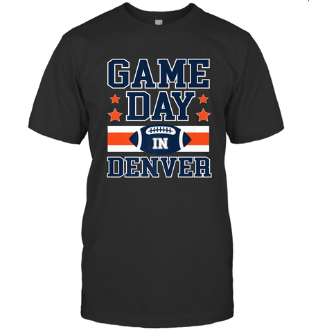 NFL Denver Co Game Day Football Home Team Colors Men's T-Shirt Men's T-Shirt / Black / S Men's T-Shirt - HHHstores