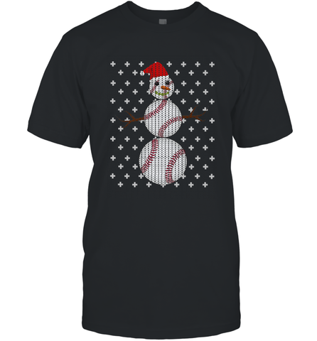 UGLY CHRISTMAS Baseball Snowman Holiday Santa Funny Men Gift Men's T-Shirt Men's T-Shirt / Black / S Men's T-Shirt - HHHstores