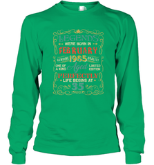 Legends Were Born In FEBRUARY 1985 35th Birthday Gifts Long Sleeve T-Shirt Long Sleeve T-Shirt - HHHstores