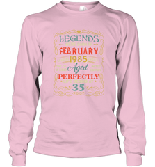 Legends Were Born In FEBRUARY 1985 35th Birthday Gifts Long Sleeve T-Shirt Long Sleeve T-Shirt - HHHstores